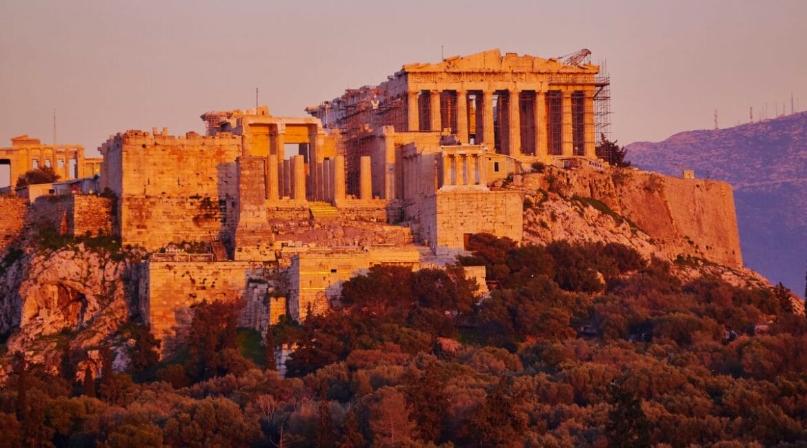 Akropolis of Athens overlooking the city