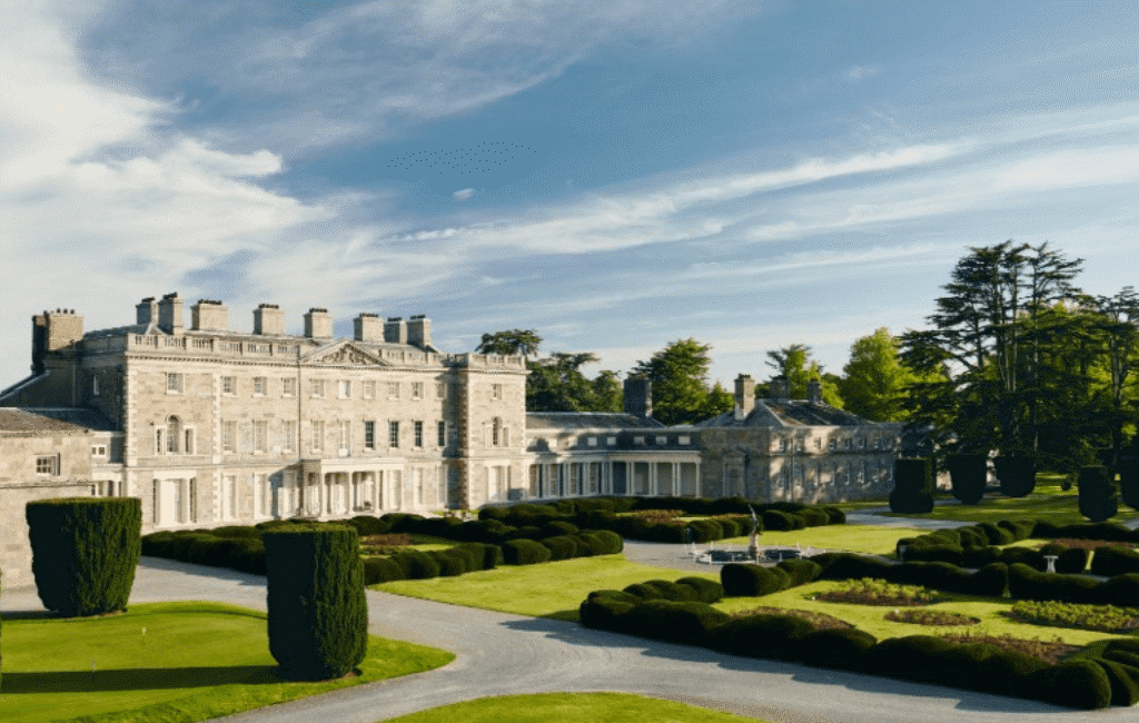 Grand exterior view of Carton House in Dublin