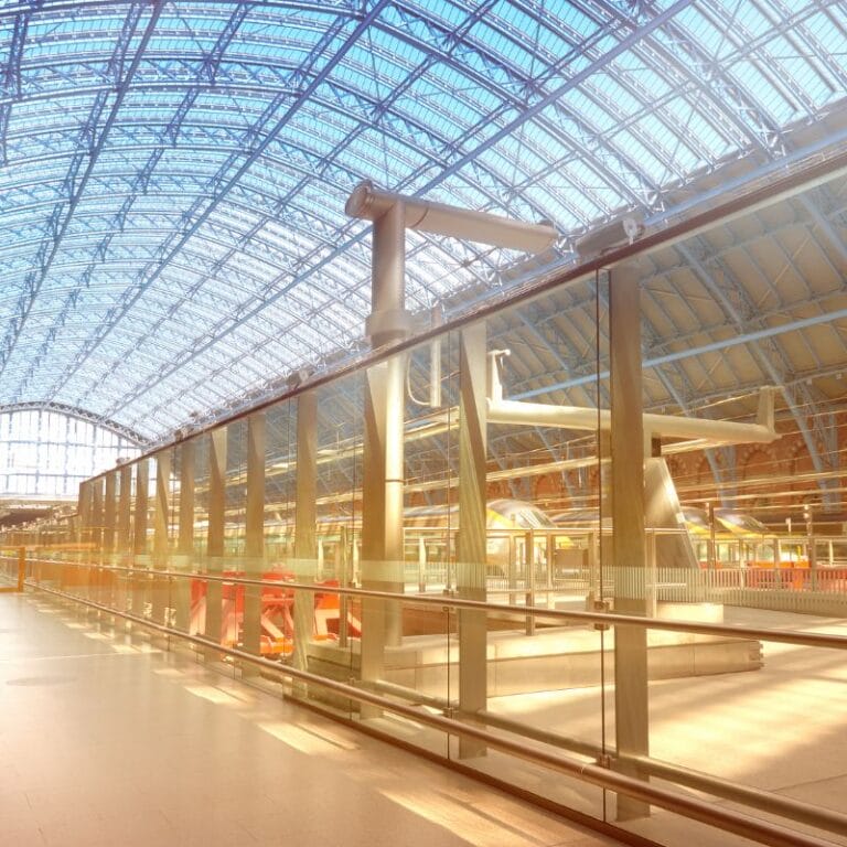 Eurostar train at London Kings Cross station