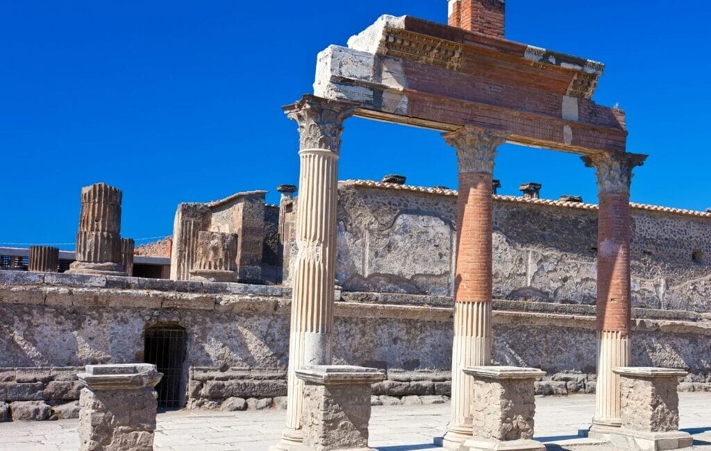 Typical Ruin of Pompeii showcasing ancient stone structures and preserved artifacts.