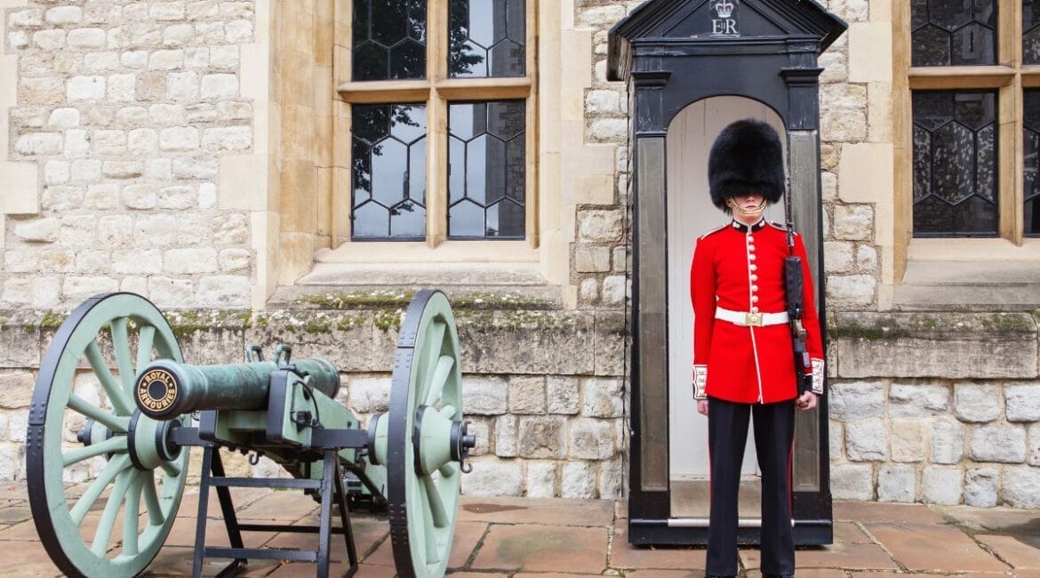The imposing Tower of London, a symbol of Britain's royal and medieval history.