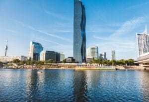 Vienna's skyline and waterfront: