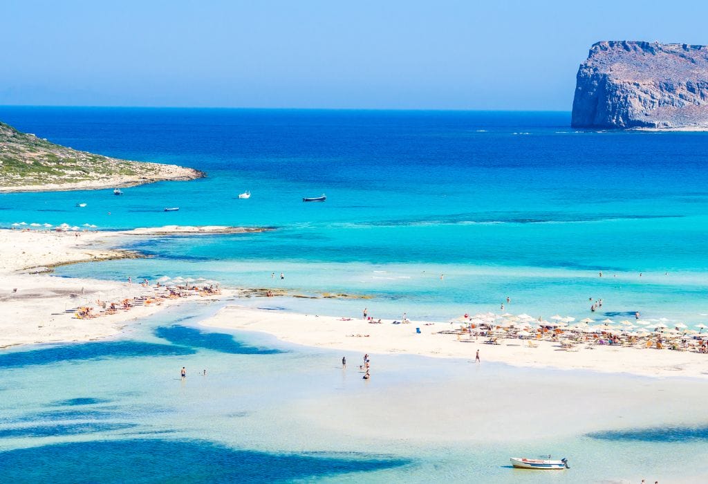 Beach of Balos Lagoon in Crete – one of the most beautiful beaches in Greece.