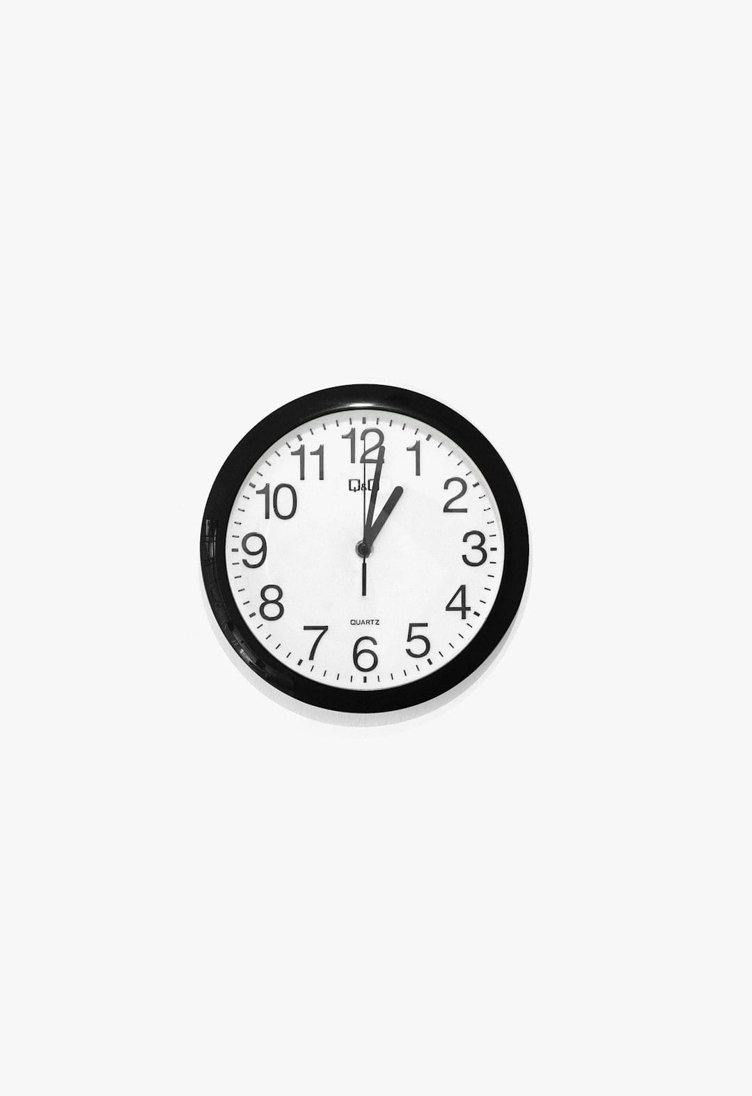Clock showing shortly after 1 PM
